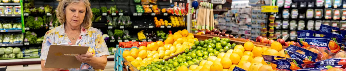 Woman shopping in the grocery store